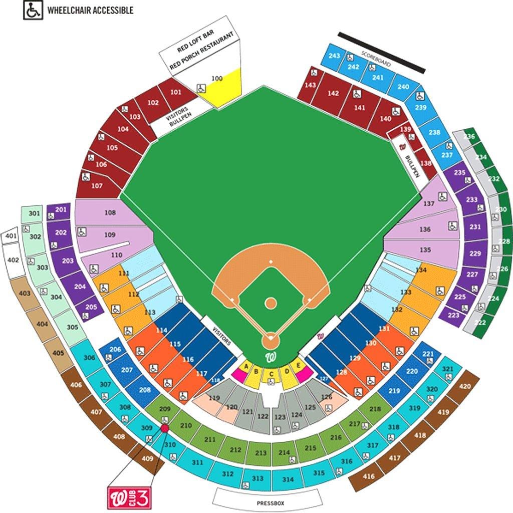 வாஷிங்டன் நேஷனல்ஸ் ballpark வரைபடம்