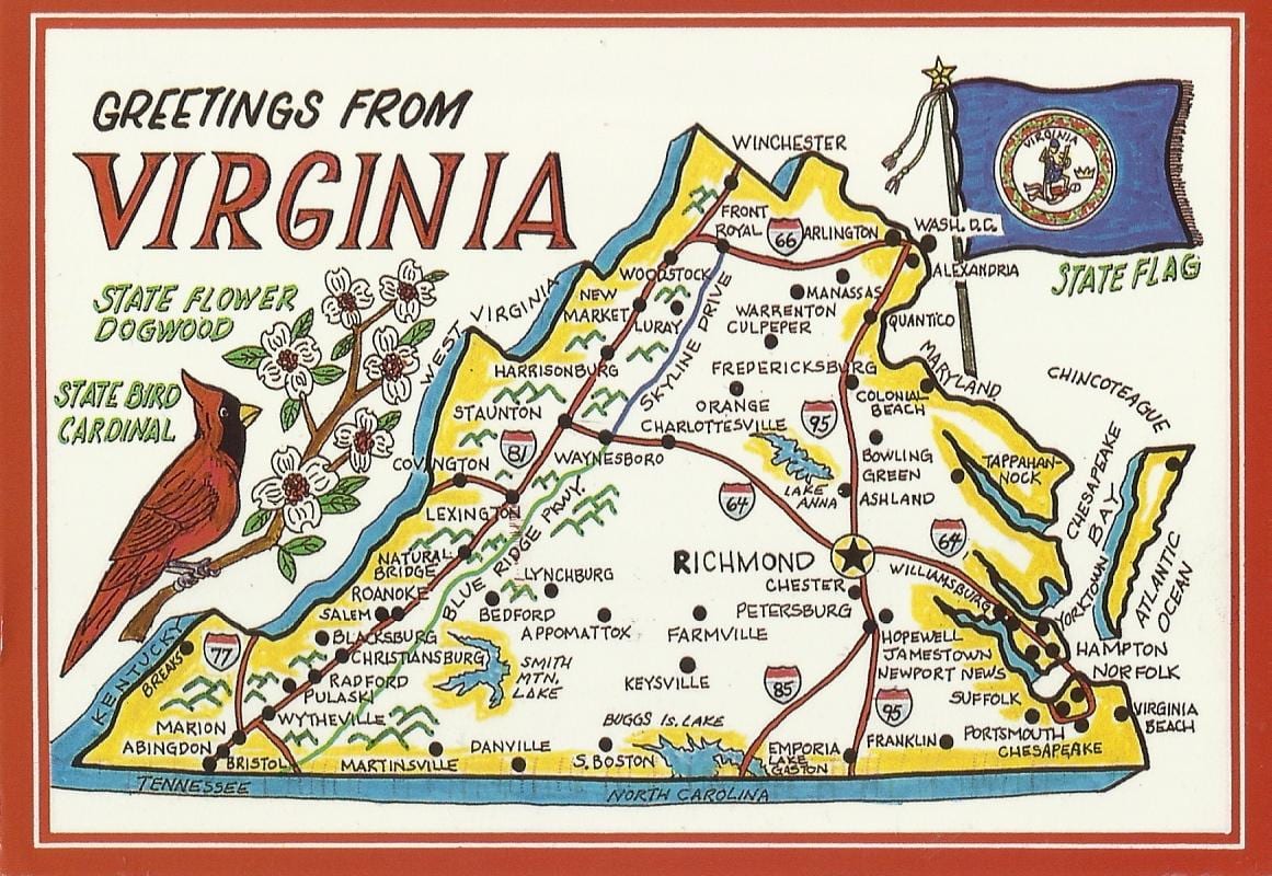 வாஷிங்டன் dc virginia வரைபடம்