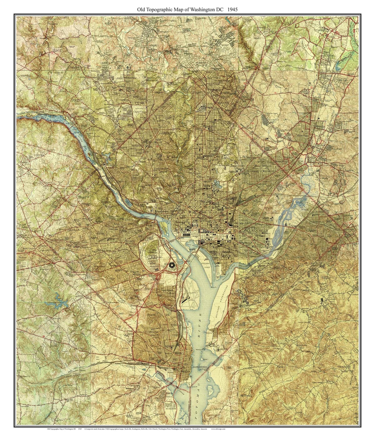dc topographic வரைபடம்