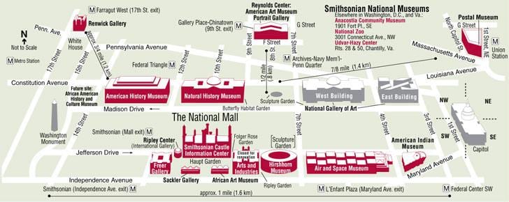 வாஷிங்டன் dc ஸ்மித்சோனியன் வரைபடம்