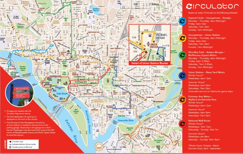 வாஷிங்டன் dc சுற்றறிக்கையாளர் வரைபடம்