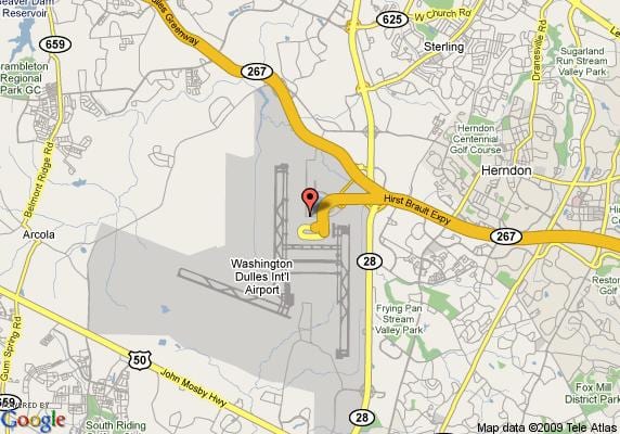 வரைபடம் dulles பகுதியில்