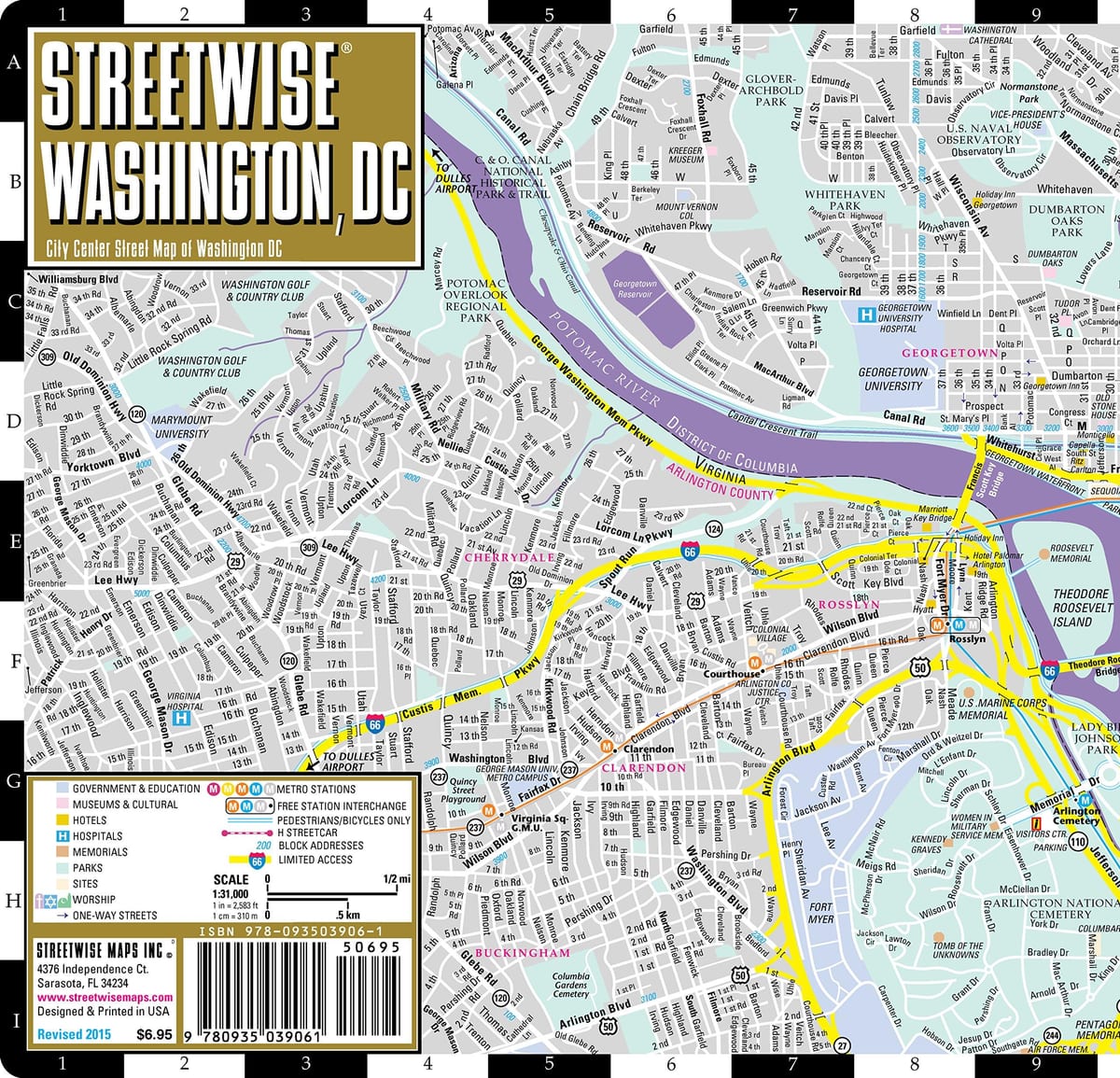 வரைபடம் streetwise வாஷிங்டன் dc
