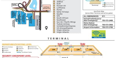 வாஷிங்டன் dc dulles விமான நிலைய வரைபடம்