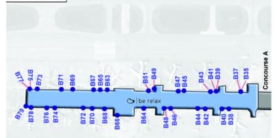 வரைபடம் dulles முனையம் பி