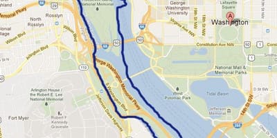 வரைபடம் potomac நதி வாஷிங்டன் dc